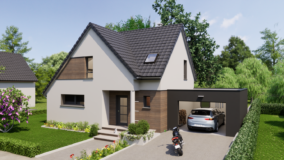 maison contemporaine et evolutive toit deux pans et garage