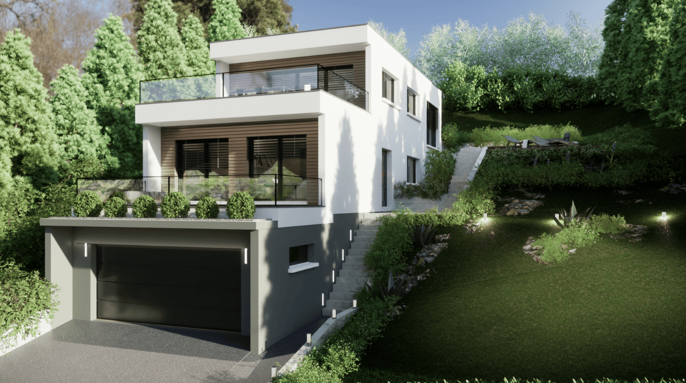 maison architecture toit plat design